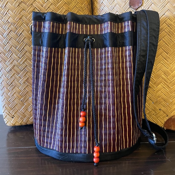Basket of Cambodia Handbag / Brown / Adjustable Shoulder Crossbody / Medium - Picture 1 of 6